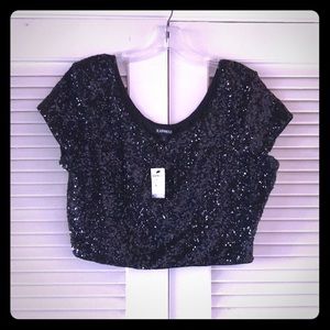 Express glitter crop top